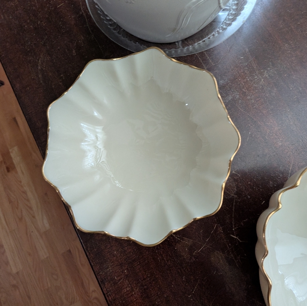 Pair Of Lenox Bon Bon Bowls - Picture 3 of 6